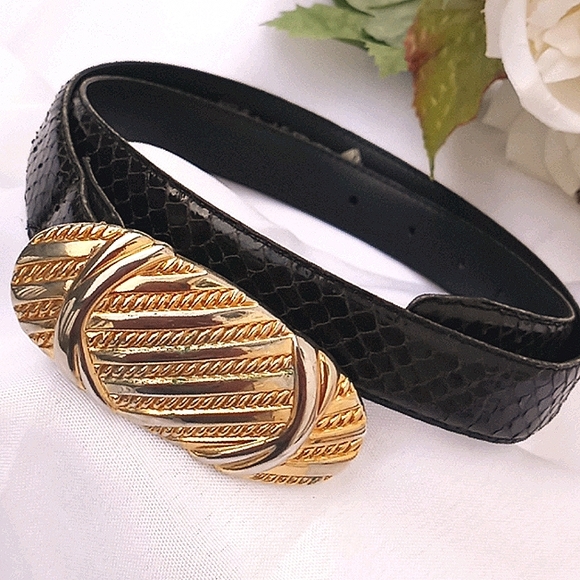 Leather Shop Snakeskin Belt - Picture 3 of 7